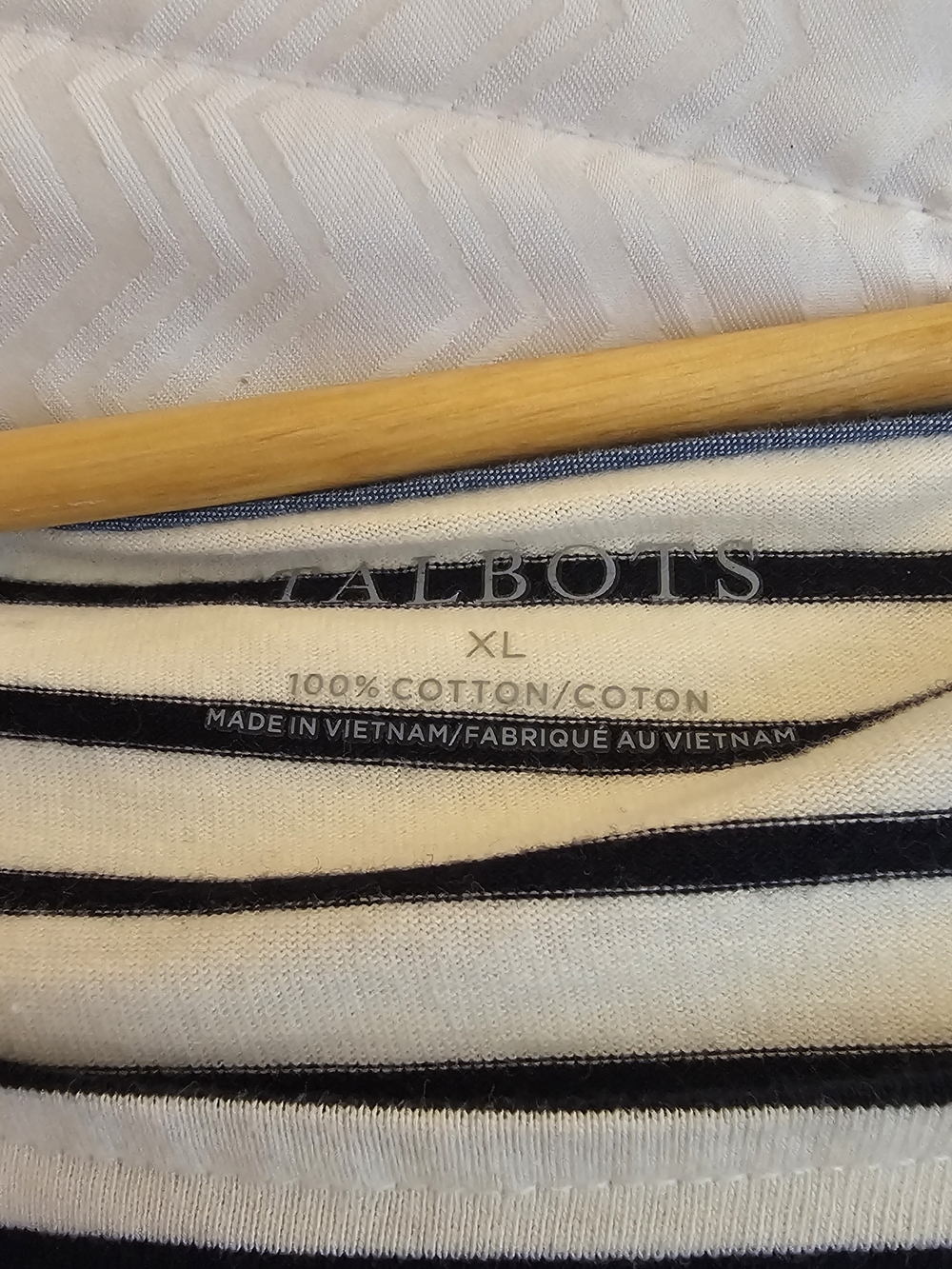 Talbots Cream & Black Striped Long-Sleeve Top with Lemon Graphic - Picture 4 of 4